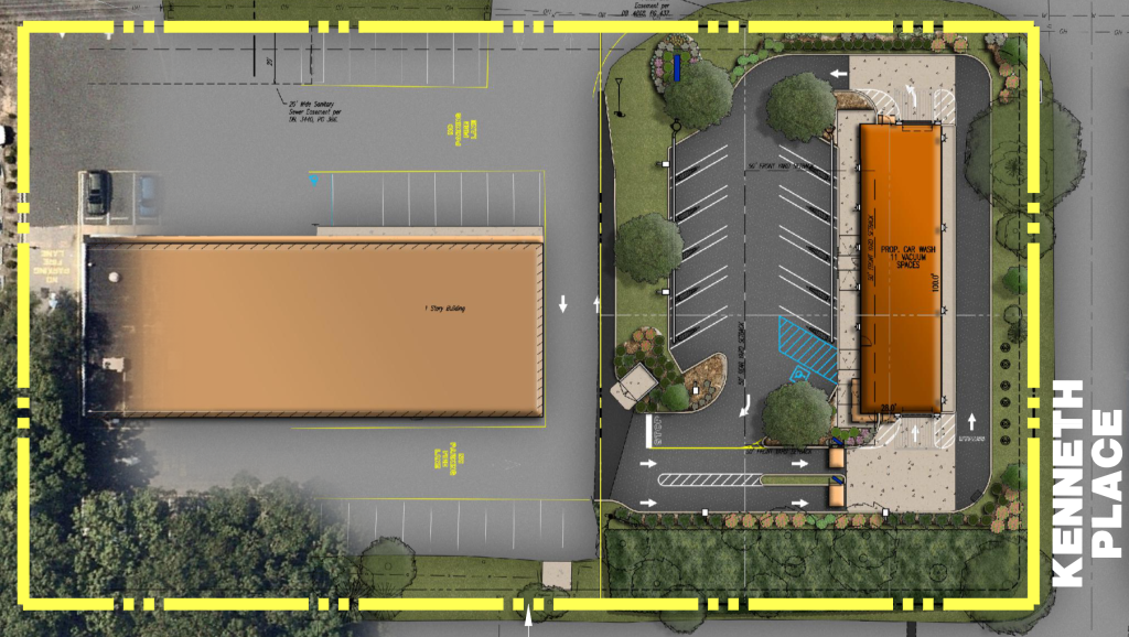 A rendering of the proposed 'express' car wash at 1905 Route 88, Brick Township. (Planning Documents/Shorebeat)