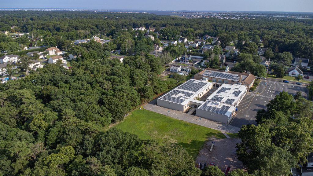 The location, near Osbonrville School, where a playground will be built on preserved land. (Photo: Shorebeat)