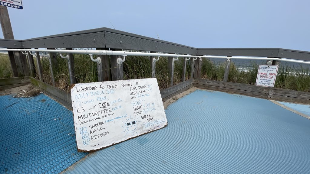 Lifeguard equipment at Brick Beach III, Aug. 2023. (Photo: Shorebeat)