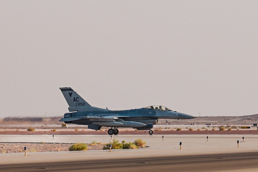New Jersey Air National Guard F-16s arrive in the Middle East, Oct. 24, 2023. (Air Force Photo)
