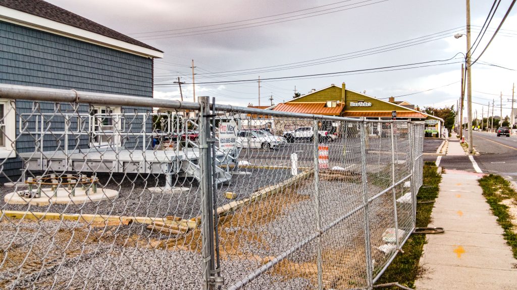 The site of a future communications tower along Route 35 in Brick. (Photo: Shorebeat)