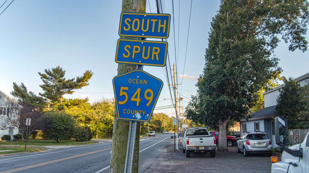 Speed Limit and directional signs on Herbertsville Road, Brick, N.J., Oct. 2023. (Photo: Shorebeat)
