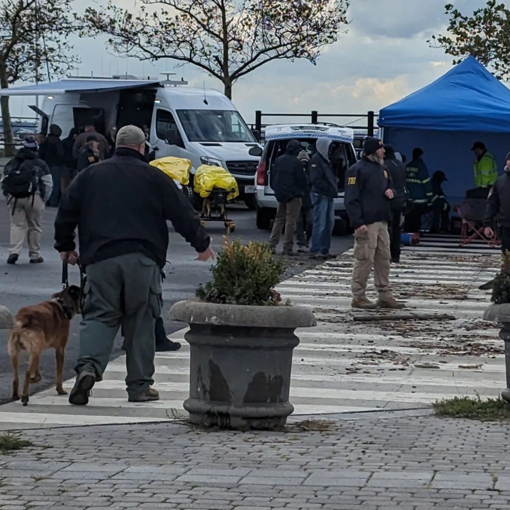 Brick Police officers and their K9 partners train in the maritime environment, Nov. 2023. (Photo: Brick Township Police)