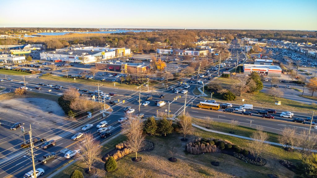The intersection of Route 70 and Chambers Bridge Road in Brick, N.J., Dec. 2023. (Photo: Shorebeat)