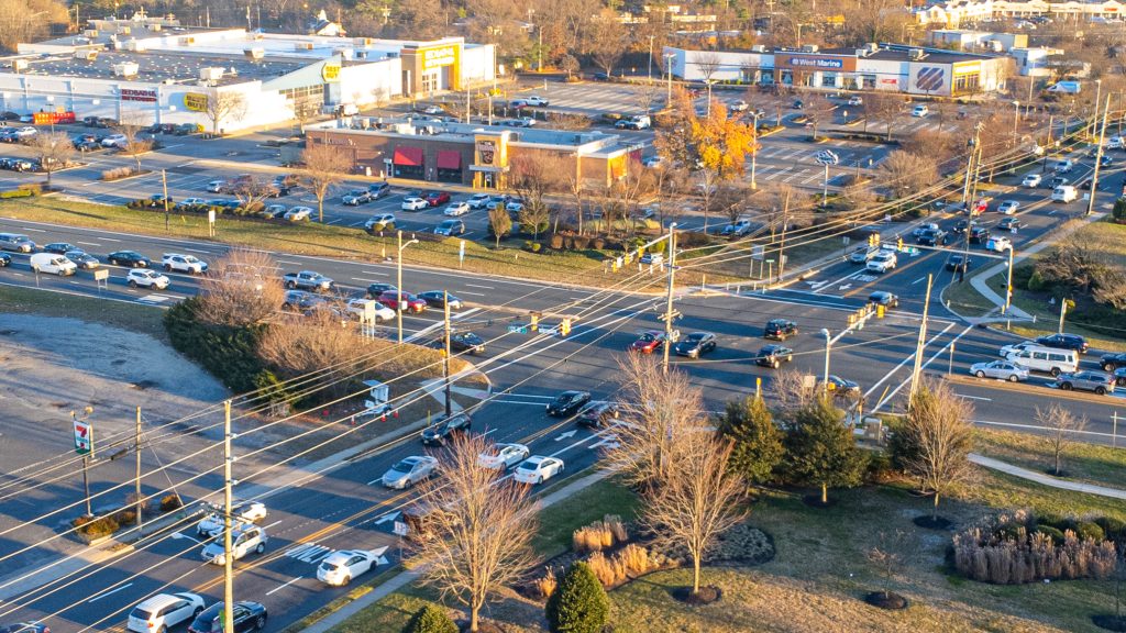 The intersection of Route 70 and Chambers Bridge Road in Brick, N.J., Dec. 2023. (Photo: Shorebeat)