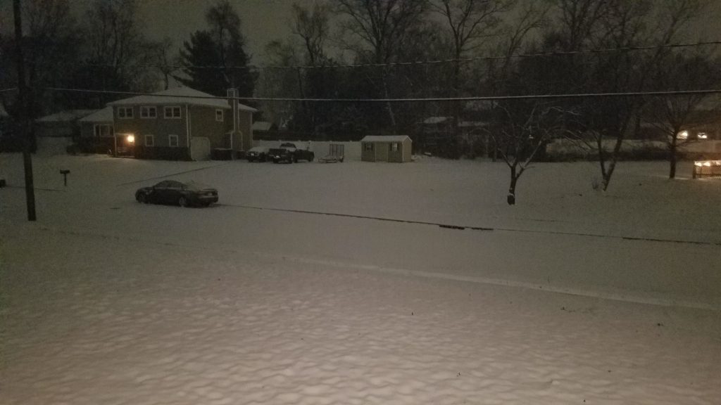 Snow in the Herbertsville section of Brick Township, Jan. 16, 2024. (Photo: Shorebeat)