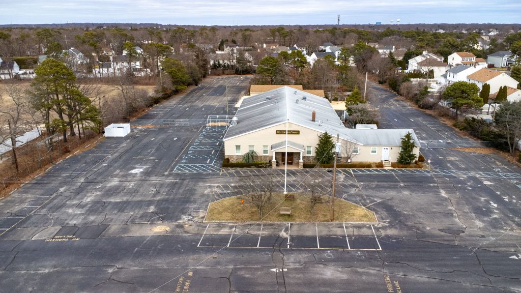 Fellowship Chapel, the site of a proposed school, at 170 Duchess Lane, Brick, N.J. (Photo: Shorebeat)