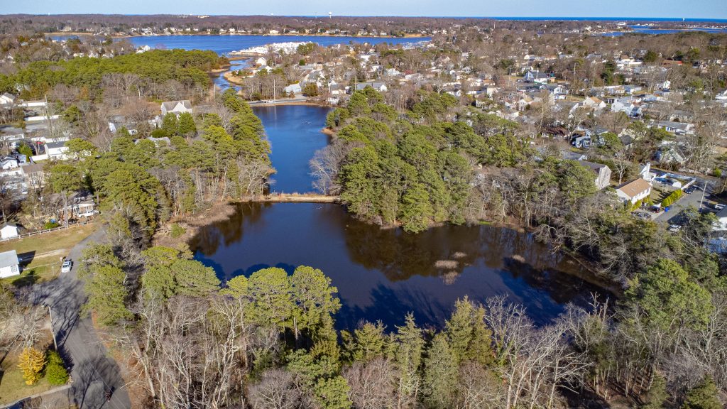 Godfrey Lake, in the Herbertsville section of Brick Township, March 2024. (Photo: Shorebeat)
