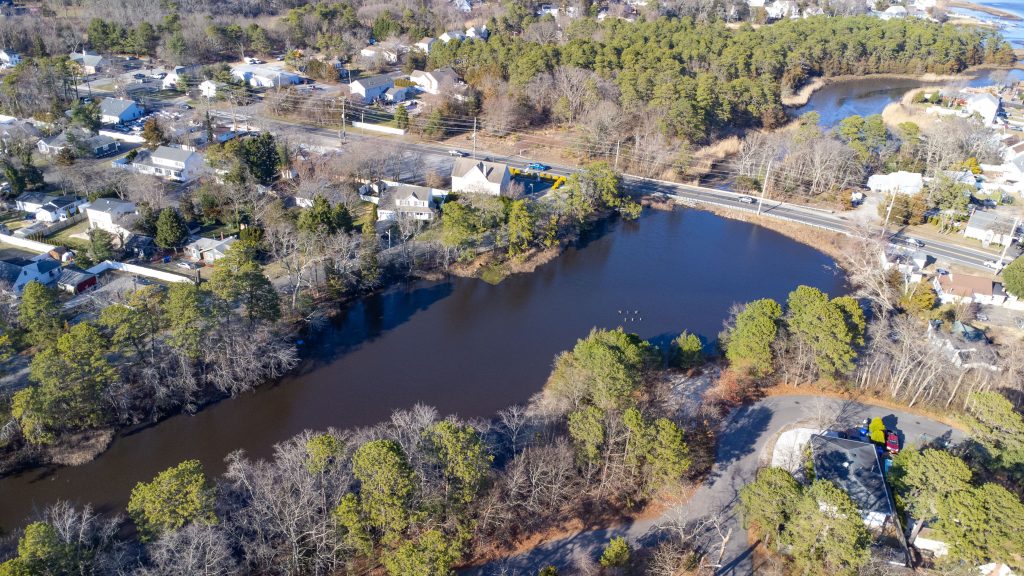 Godfrey Lake, in the Herbertsville section of Brick Township, March 2024. (Photo: Shorebeat)
