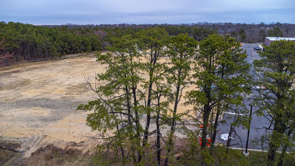 The future site of a proposed sports dome in Brick Township, April 2024. (Photo: Shorebeat)