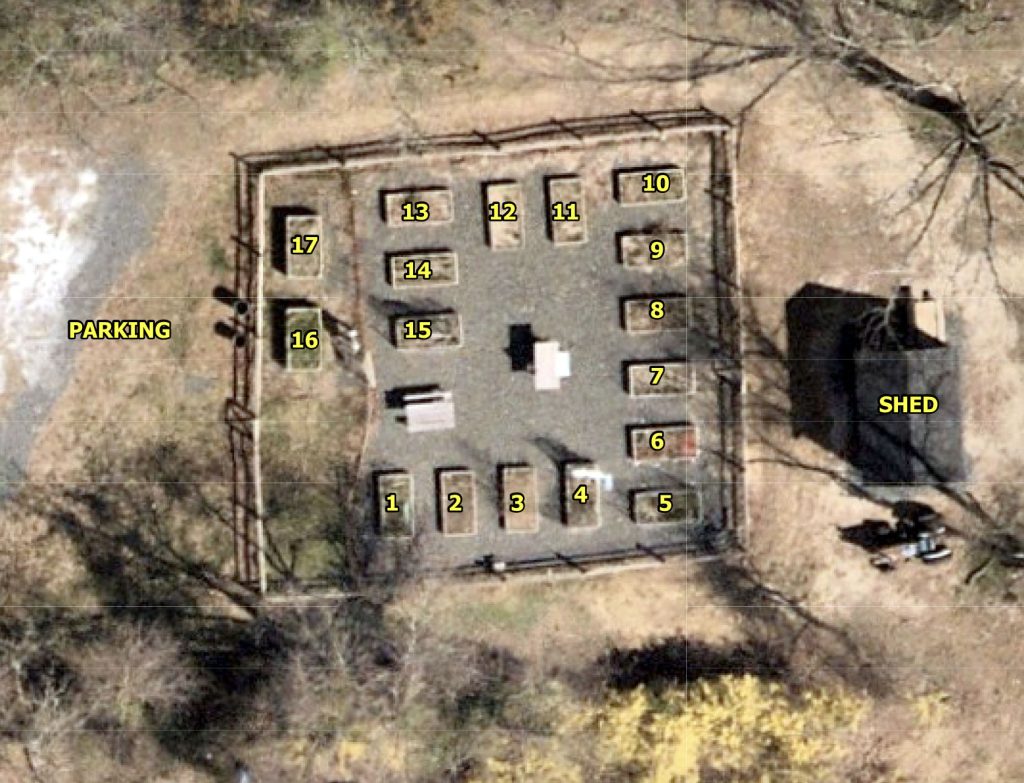 A plot map of the Brick Community Garden off Herbertsville Road. (Credit: Township of Brick)