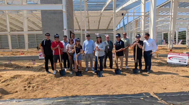 Brick Township officials attend the groundbreaking for the indoor sports complex, June 2025. (Photo: Township of Brick)
