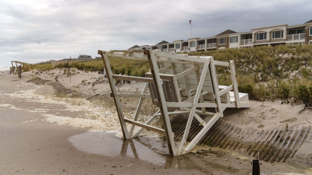Hurricane Erin brushes by Brick, Aug. 21, 2025. (Photo: Shorebeat)
