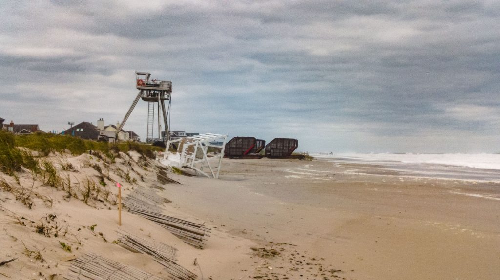 Hurricane Erin brushes by Brick, Aug. 21, 2025. (Photo: Shorebeat)